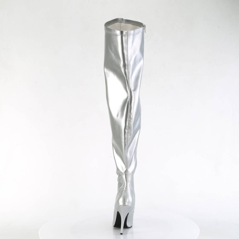 Pleaser - SEDUCE3000WC Bottes cuissardes à plateforme - Couleur argent Product image